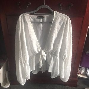 PrettyLittleThing plus size white blouse